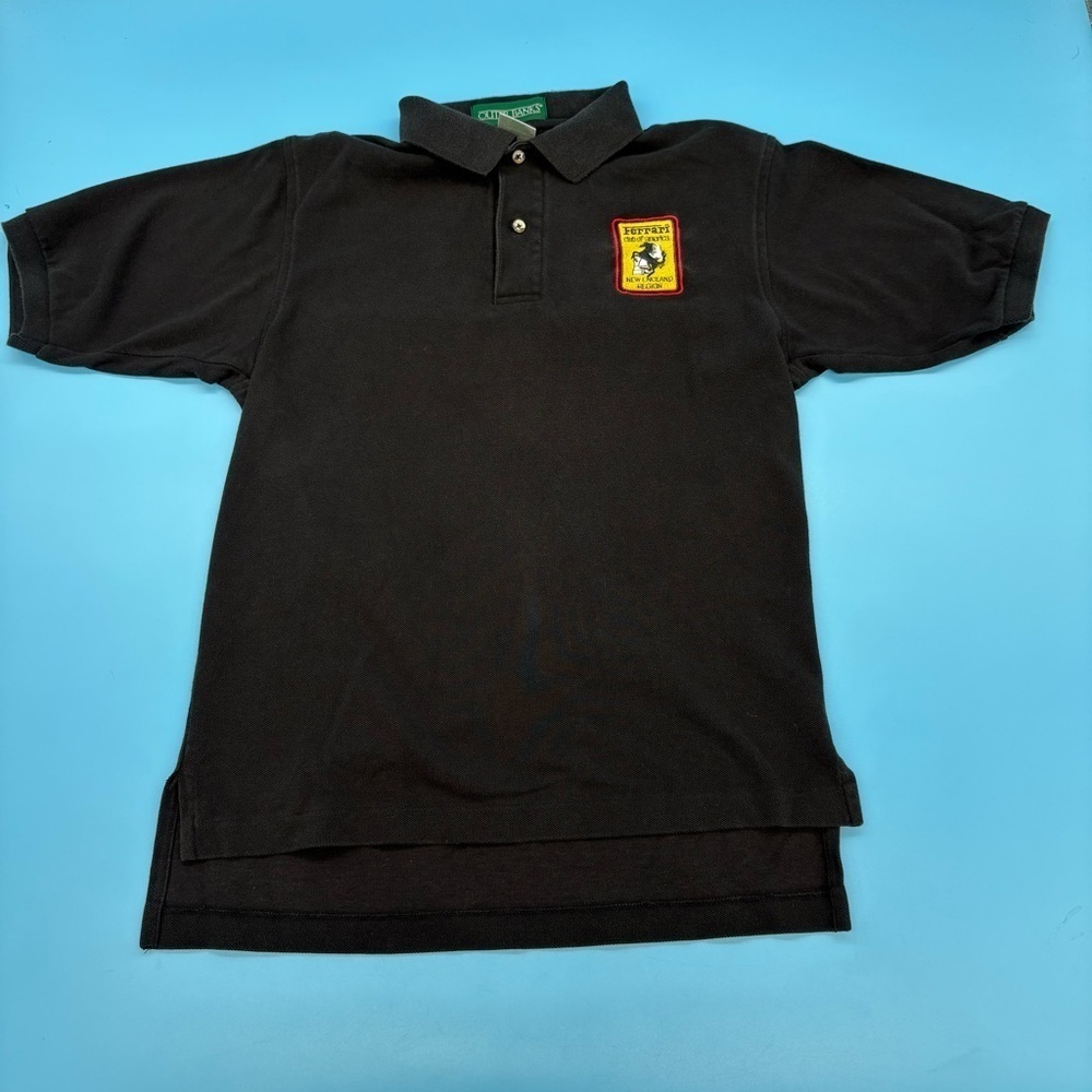 Ferrari Club of America Black Logo Patch New England Region 100% Cotton Size Sm